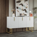 Buffet gris, MDF, 138 x 40 x 80.5 cm, rangement intelligent