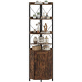 Colonne de rangement marron, 4 etageres