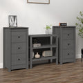 Buffet gris design rustique 40 x 35 x 80 cm