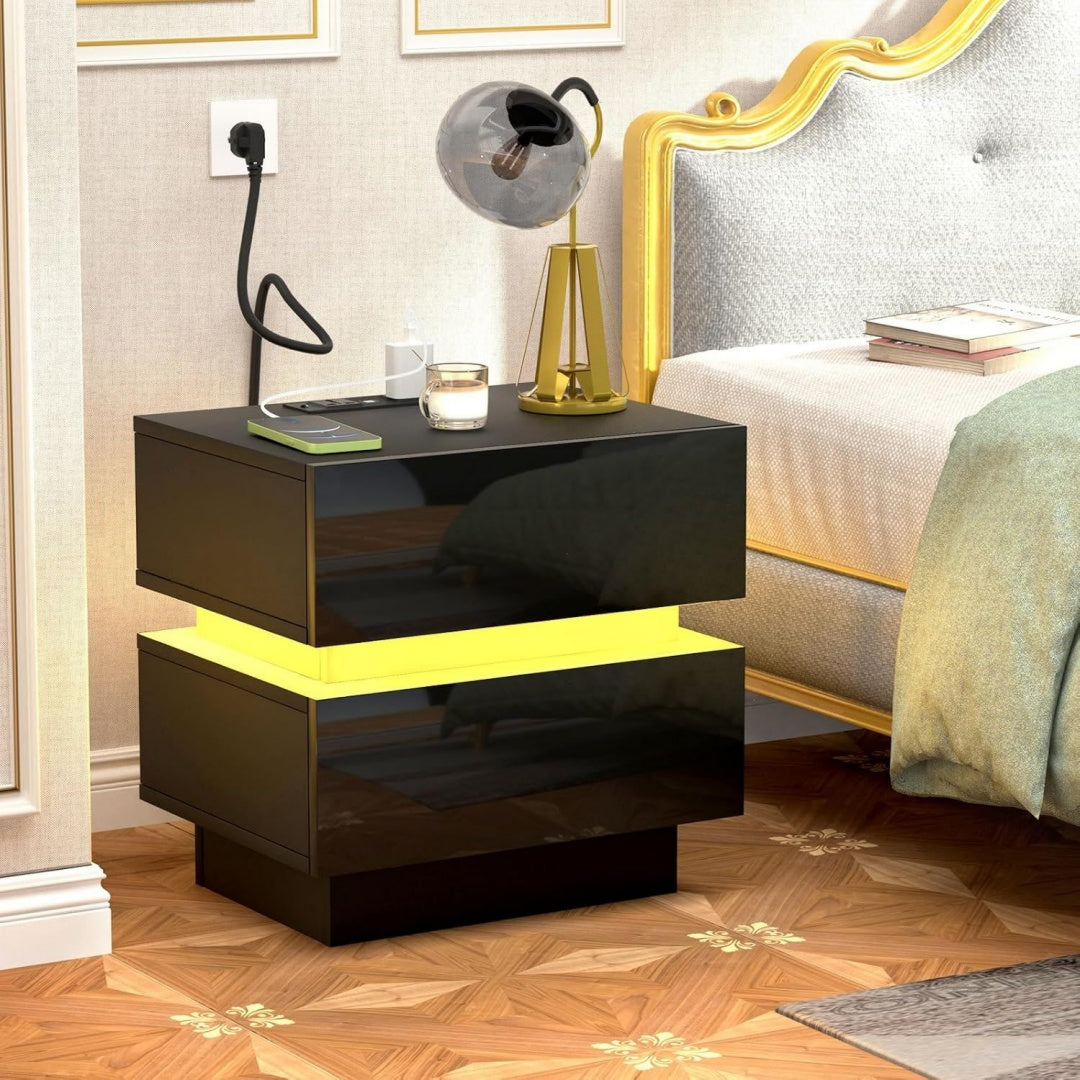 Minimaliste table de nuit gris clair