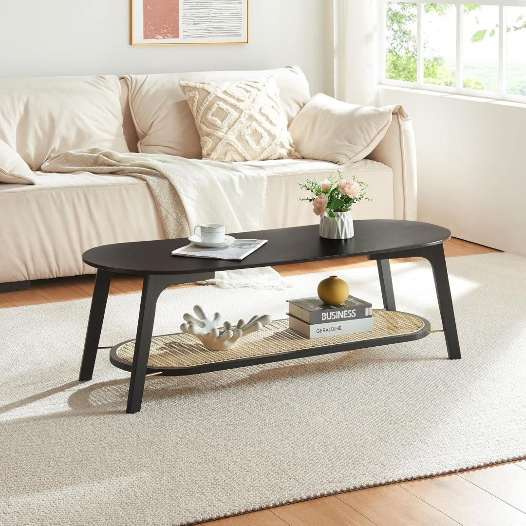 Table basse style classique gris clair 120 x 43 x 40 cm