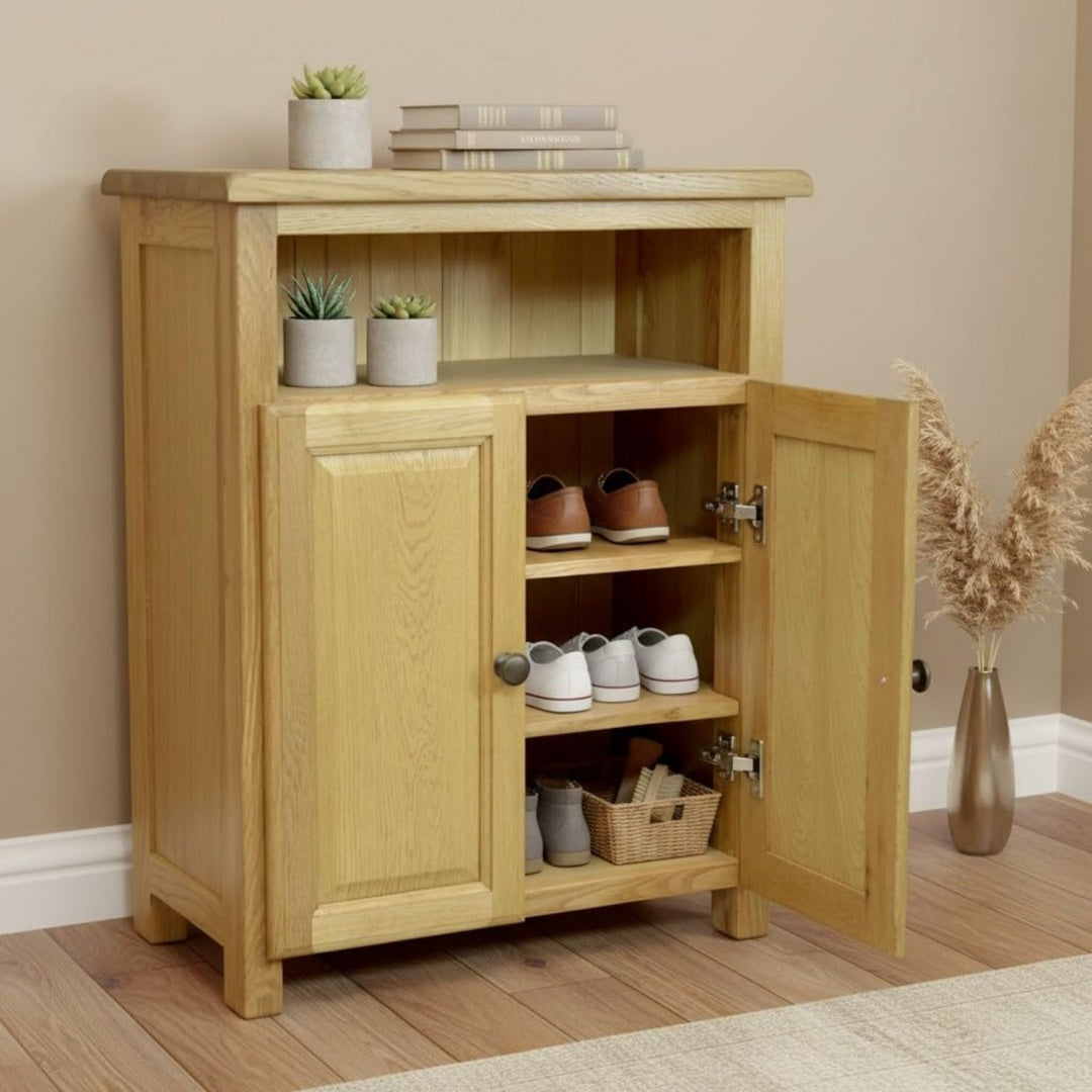 Buffet large 35 cm de large en bois massif marron