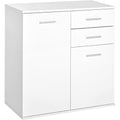 Buffet gris clair en bois de pin et MDF de qualite
