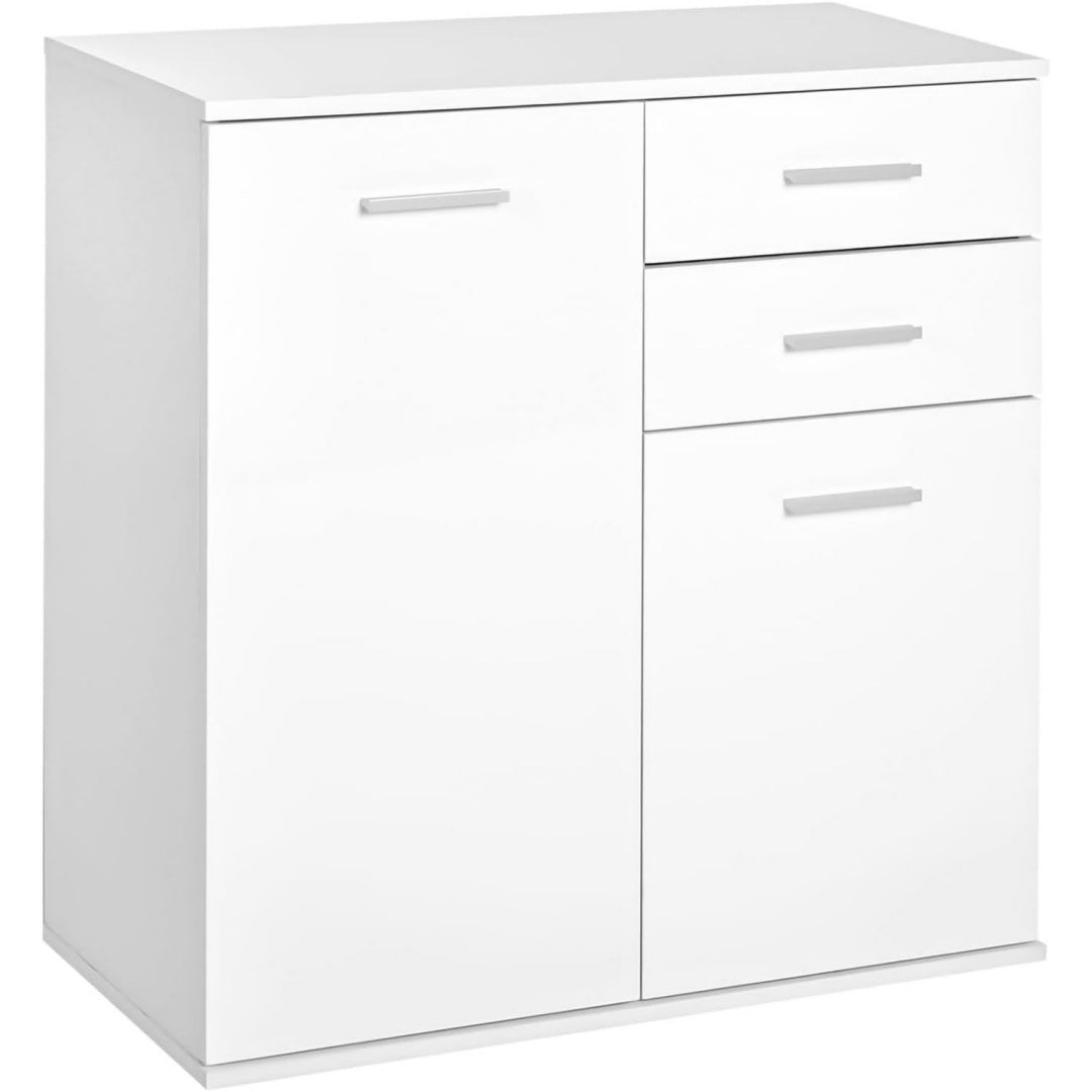 Buffet gris clair en bois de pin et MDF de qualite