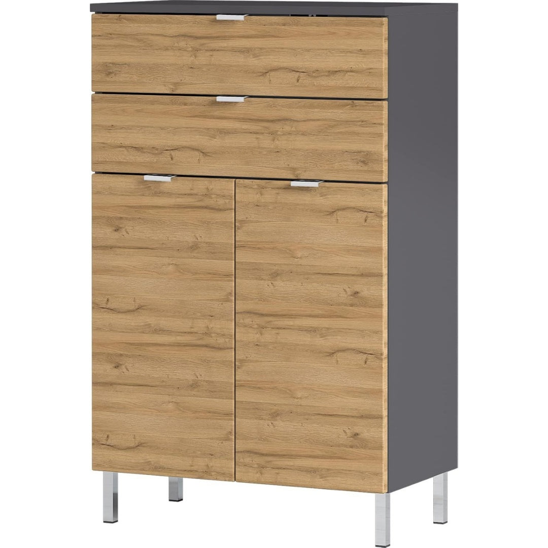 Commode marron etagere ouverte moderne