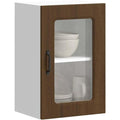 Armoire colonne en verre, gris, capacite de rangement importante