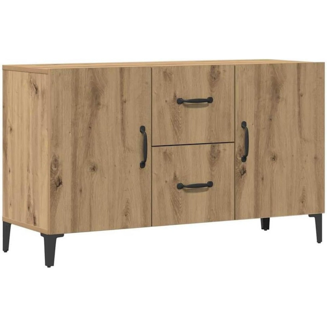 100 x 36 x 60 cm buffet marron avec 2 tiroirs