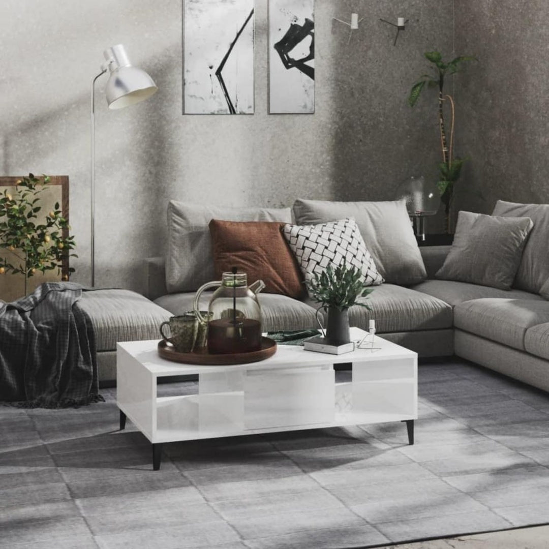 Table basse gris authentique industriel 103.5 x 60 x 35 cm
