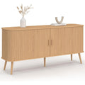 Buffet design moderne en bois ingenierie beige a 2 portes