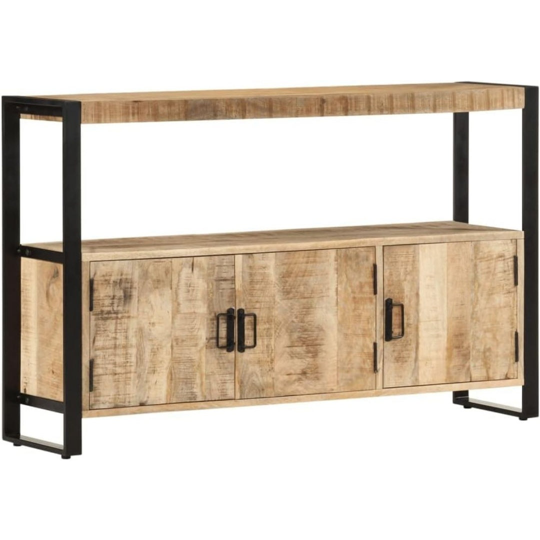 Commode en bois massif et acier ideal pour la maison