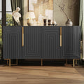 Enfilade marron 4 etageres, design moderne bois massif pour salon