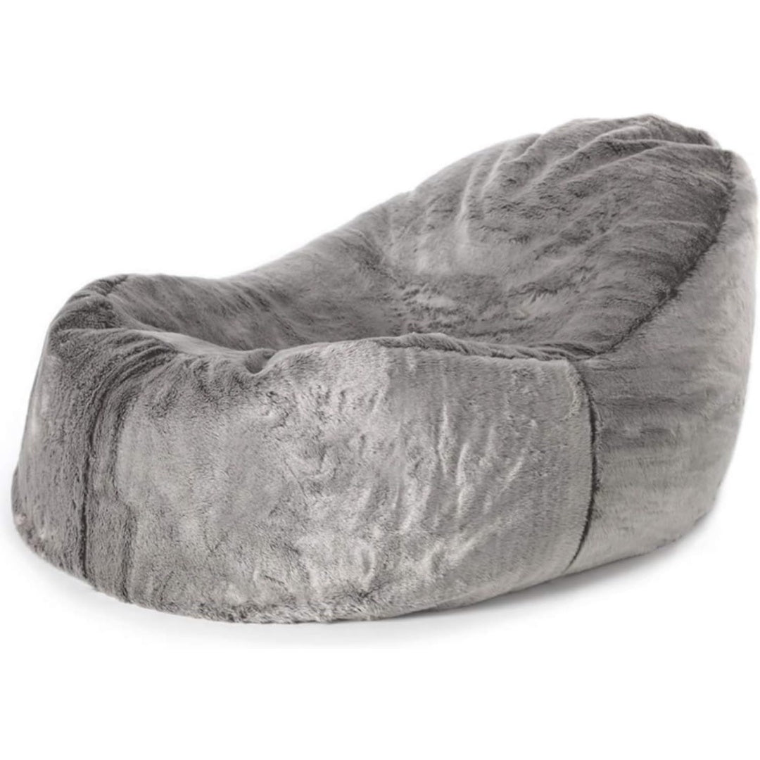 Fauteuil poire design gris