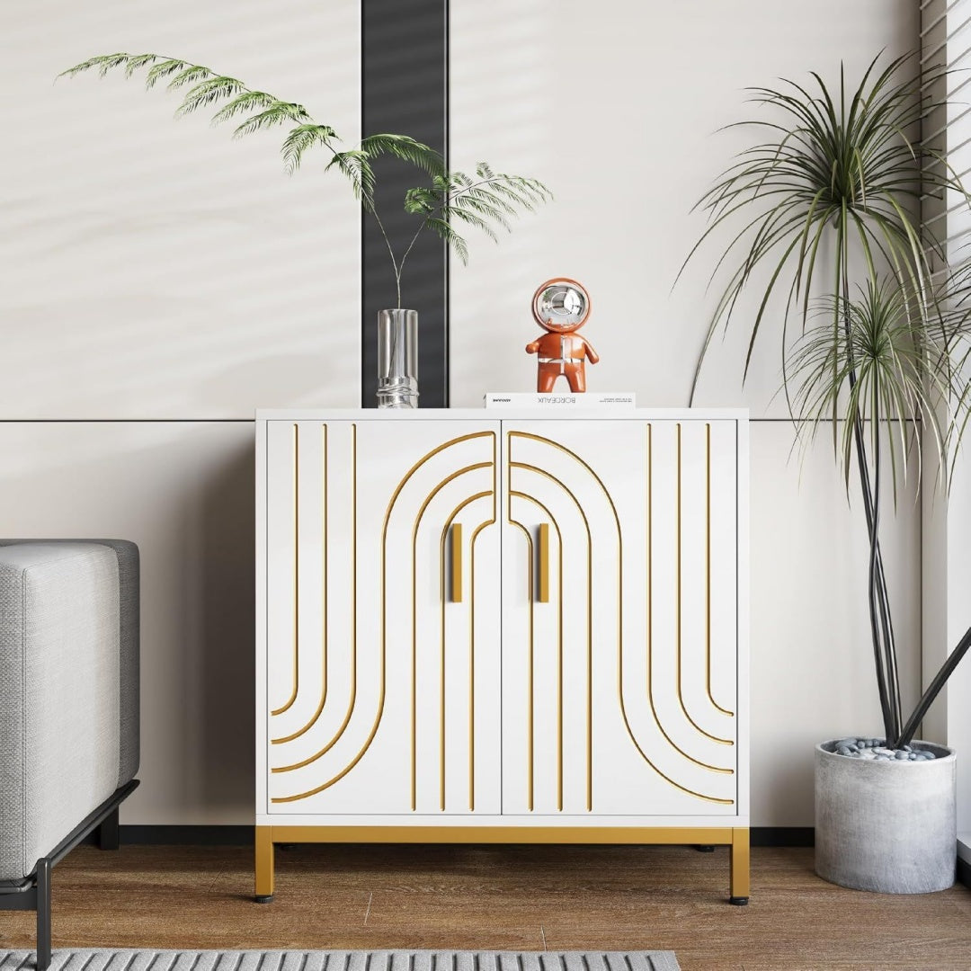 En acier buffet gris clair design moderne
