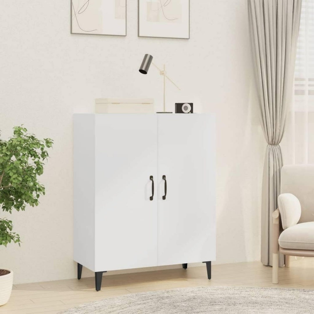 Rangez malin, buffet gris clair en bois 2 portes