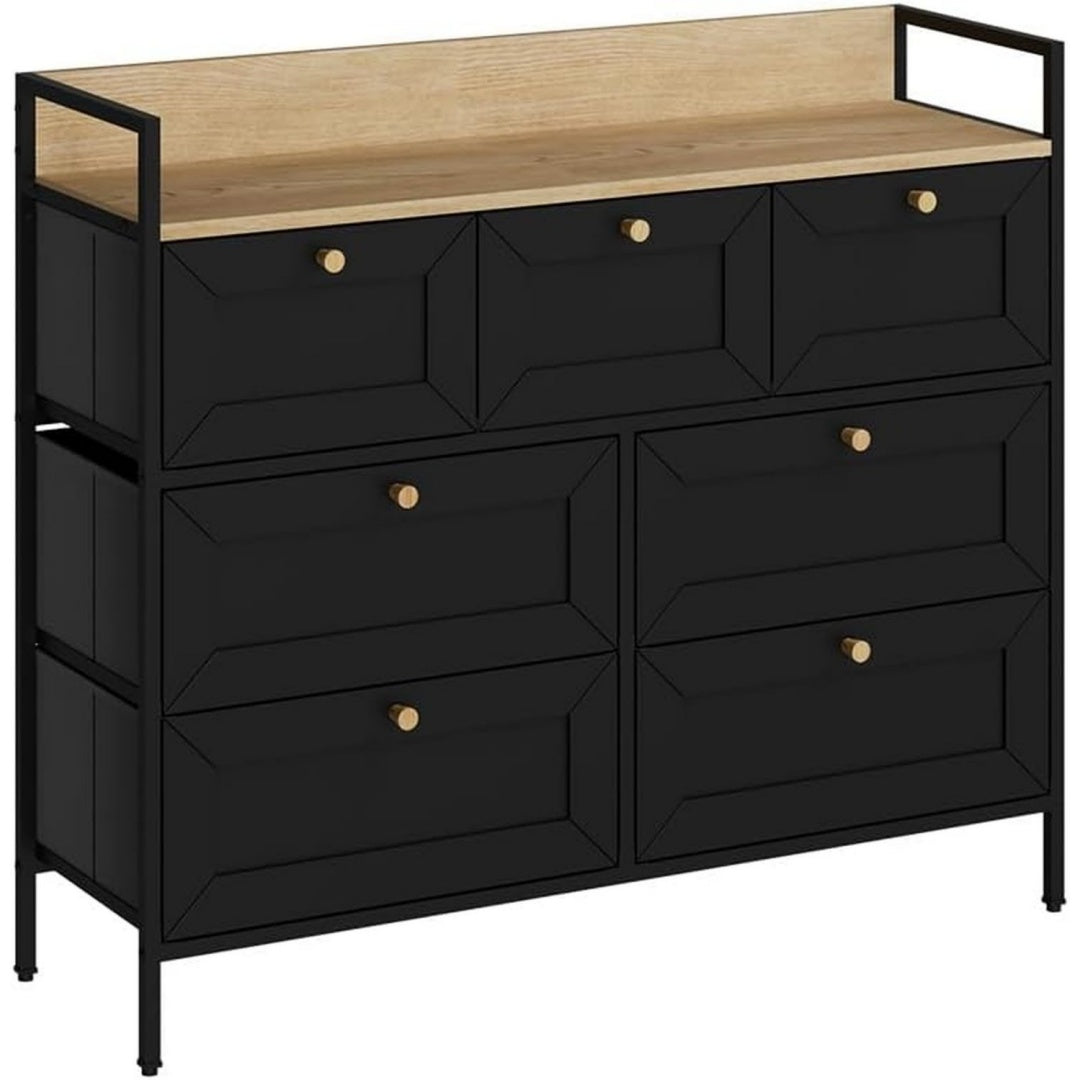 En acier commode noir grand espace de rangement