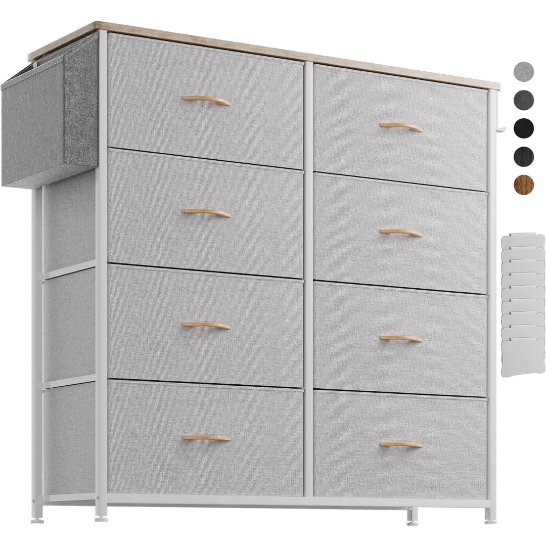 Fonctionnelle commode en acier et tissu