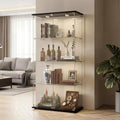 Armoire vitree creme en bois, 2 portes et rangement optimise