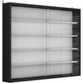 Presentoir avec plateau en verre trempe gris