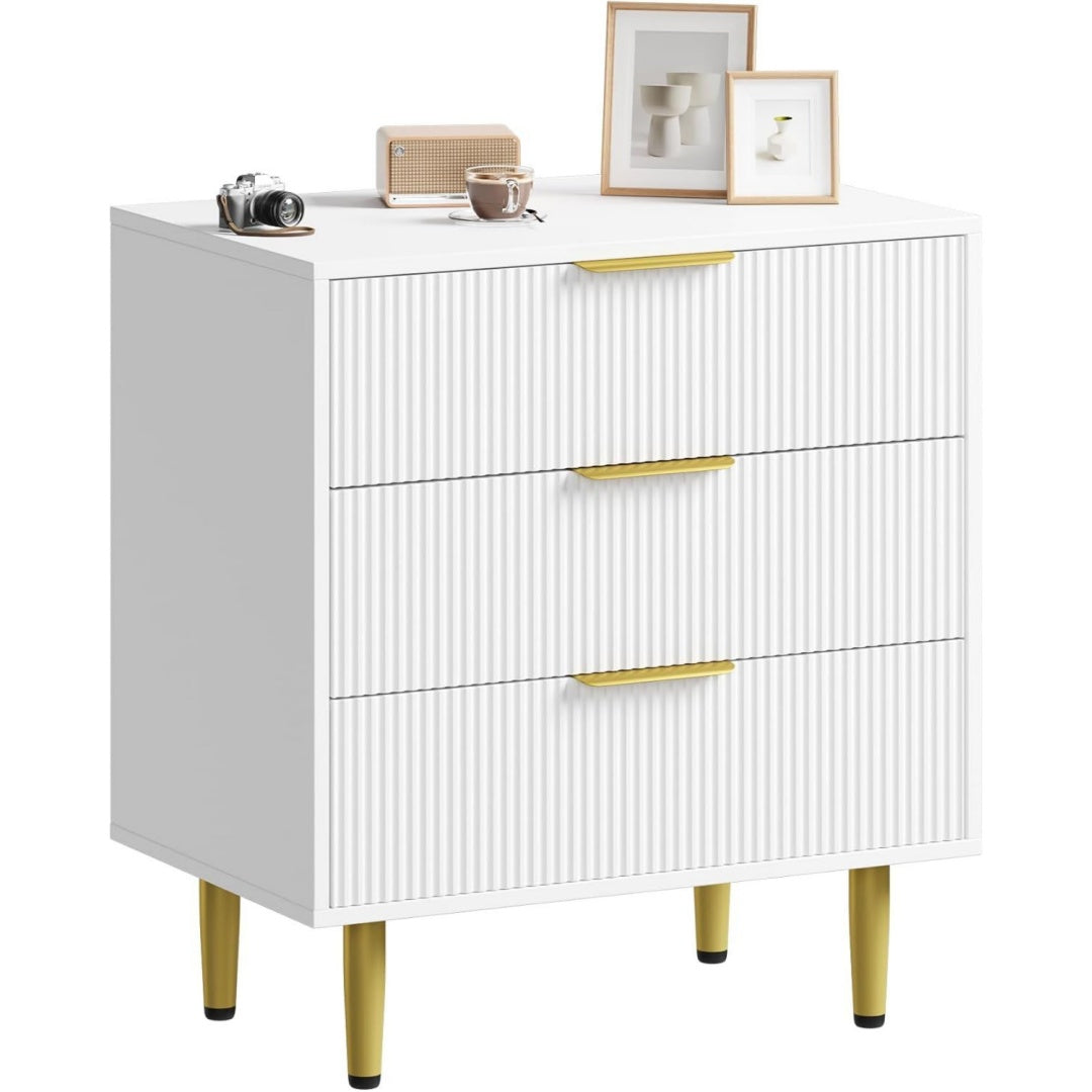 Rangez malin, placard gris clair en bois 3 tiroirs