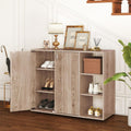 En similicuir armoire a chaussures beige design moderne