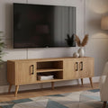 Moderne, meuble TV creme en bois 150 x 34 x 52 cm