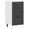 Buffet en hevea, gris, capacite de rangement importante