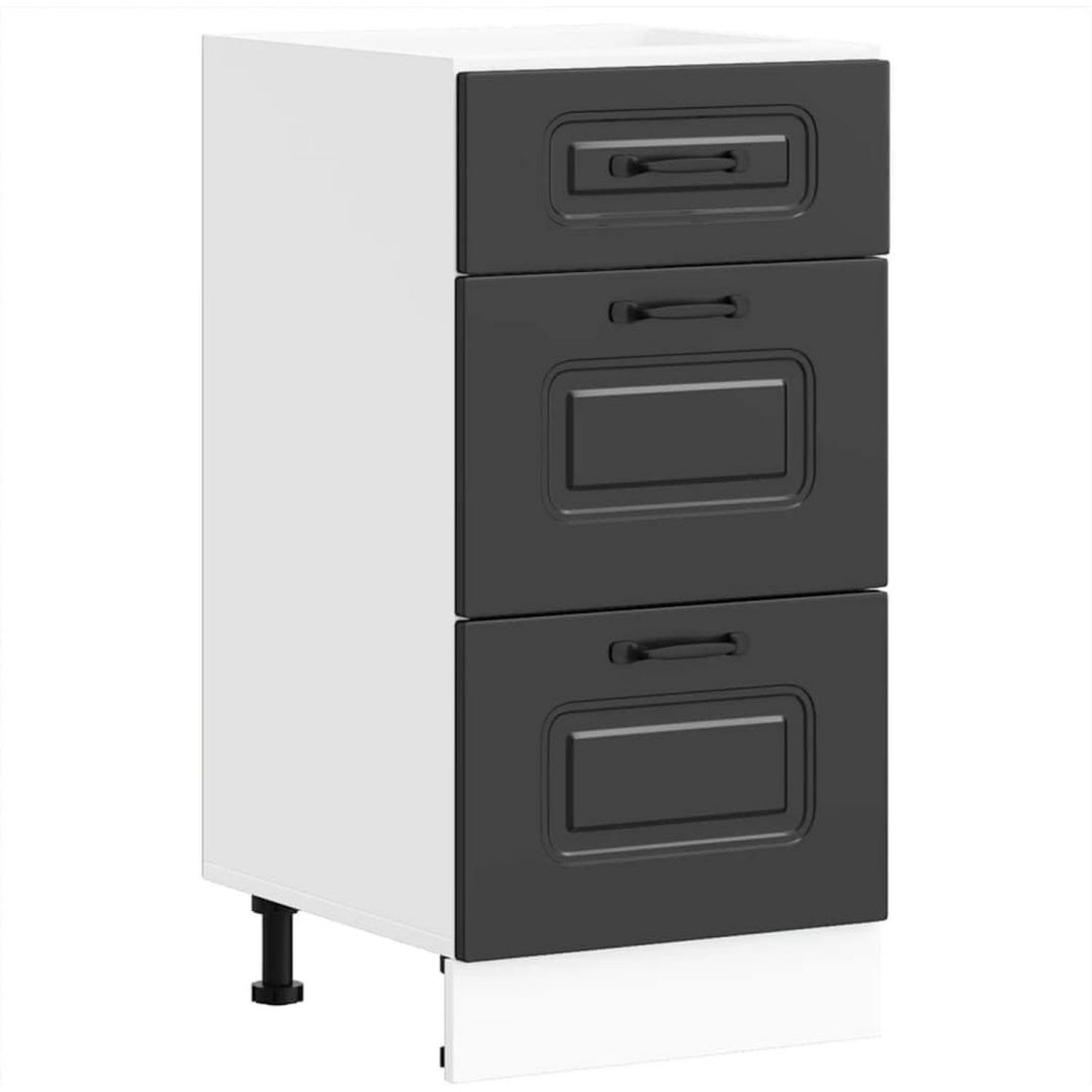 Buffet en hevea, gris, capacite de rangement importante