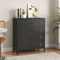 Commode fonctionnelle 4 tiroirs gris fonce