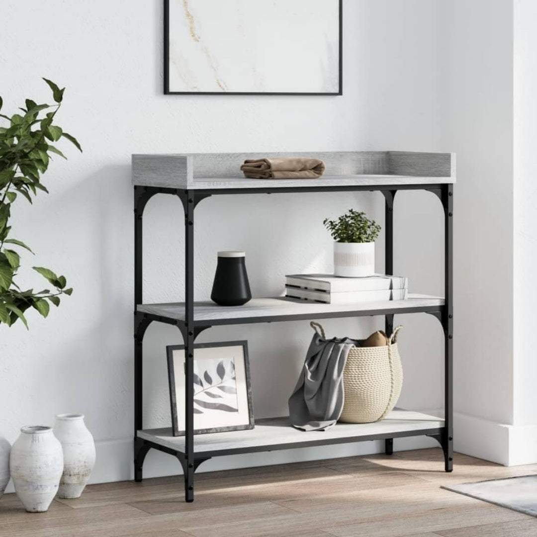 Console elegant plastique gris clair 75 x 30 x 80 cm
