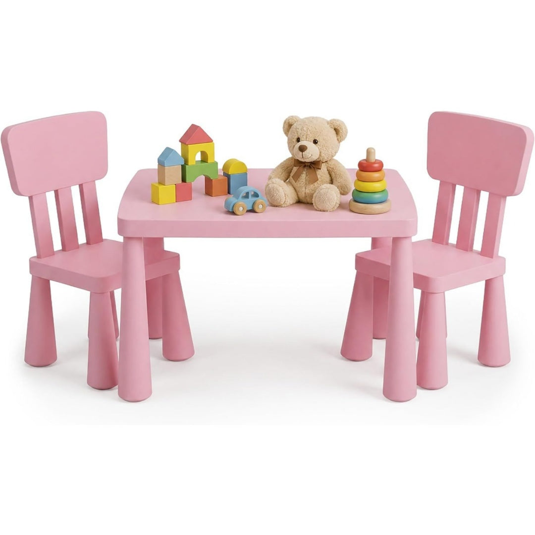 Ensemble table et chaises enfant rose