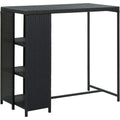Buffet robuste en pin massif gris fonce